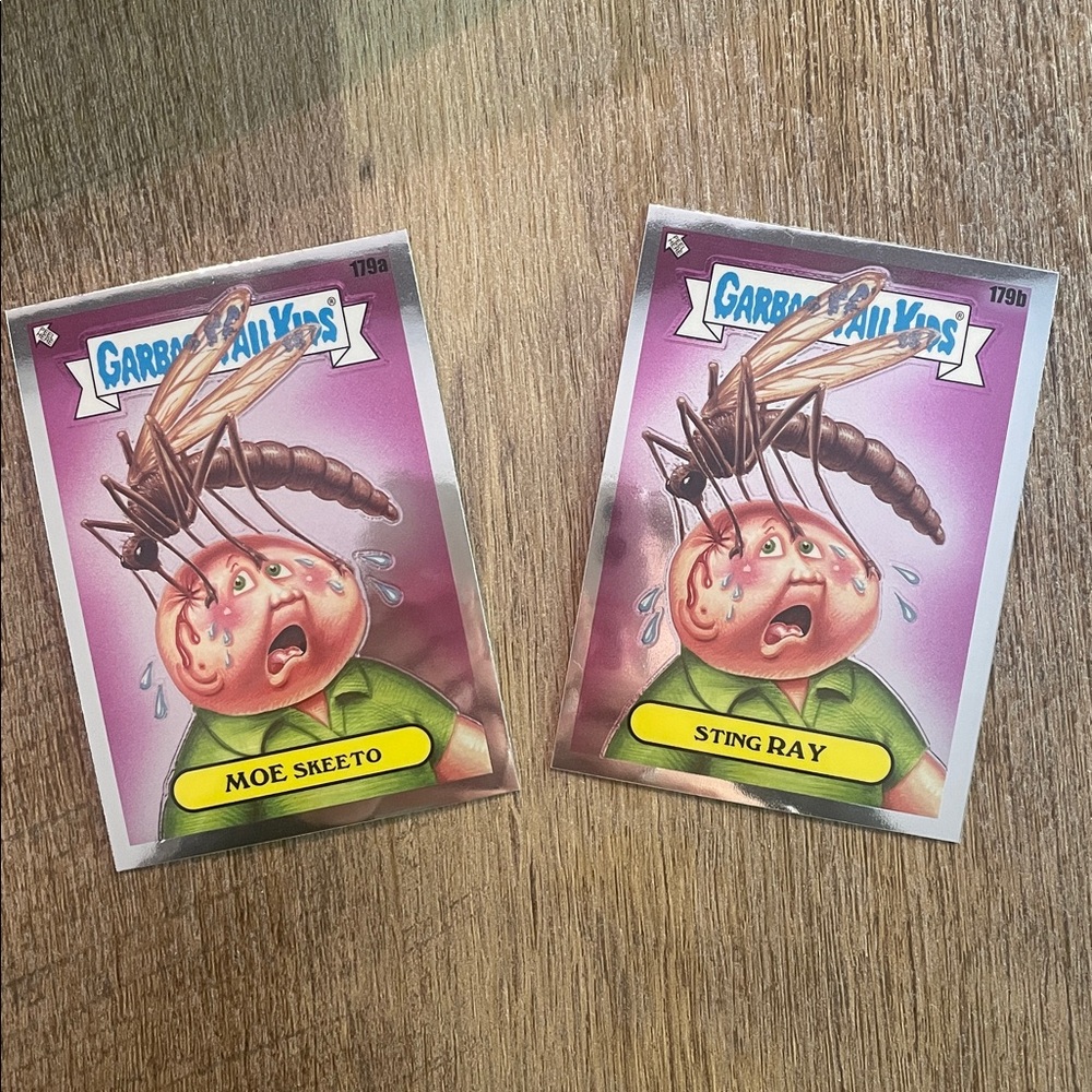 ✨10/$10✨ Garbage Pail Kids Chrome Series 5 Moe Skeeto and Sting Ray 179a/179b